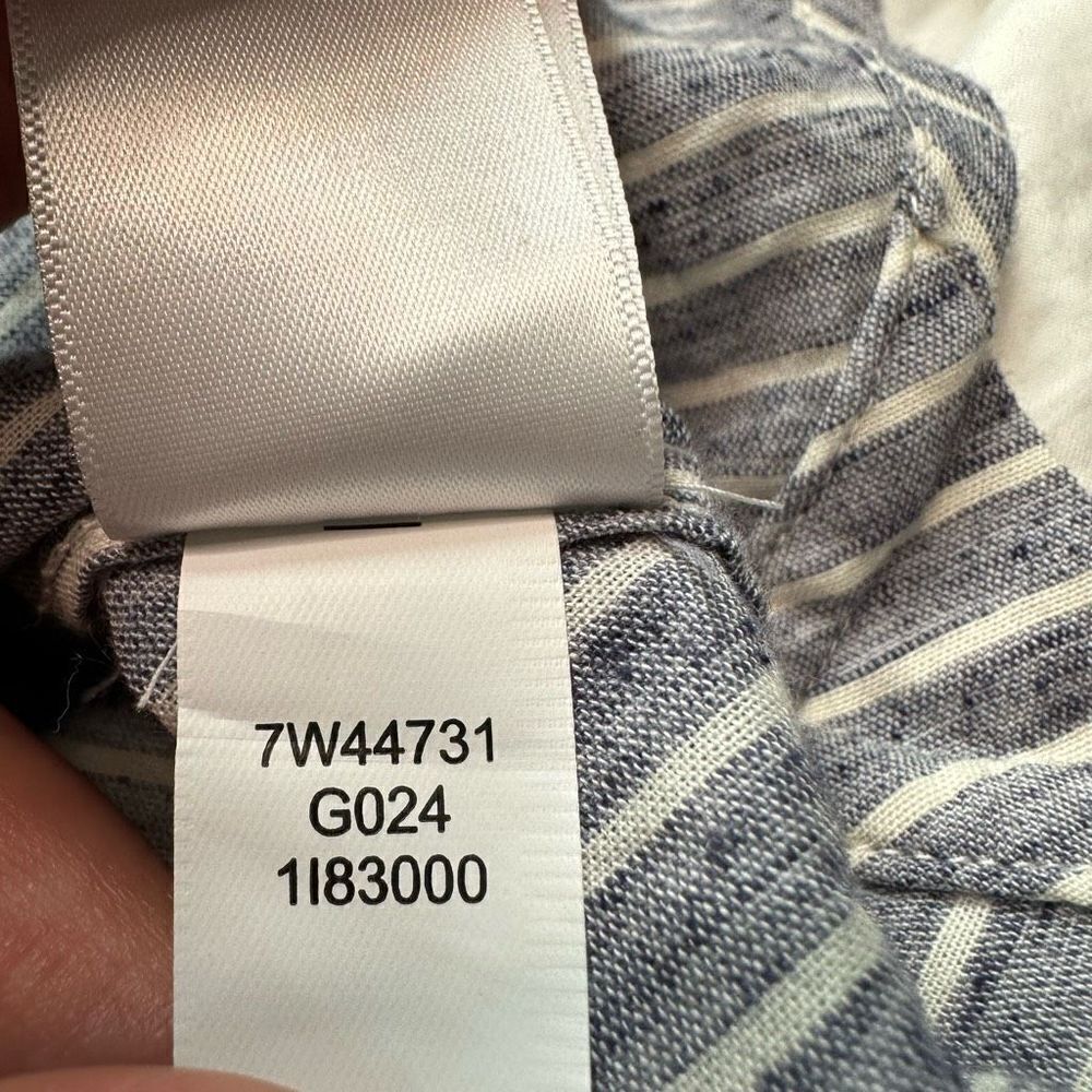 Lucky Brand Womens Striped Chambray Top Large Modern Casual Minimalist NWT - Picture 13 of 13